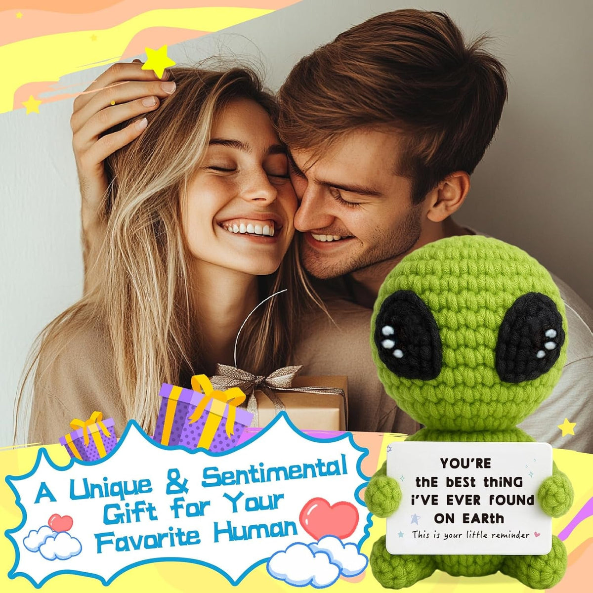 Unique Crochet Alien Gift