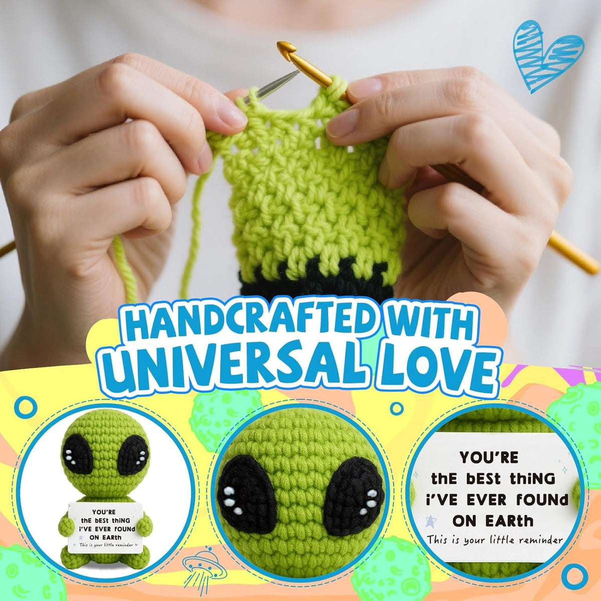 Unique Crochet Alien Gift